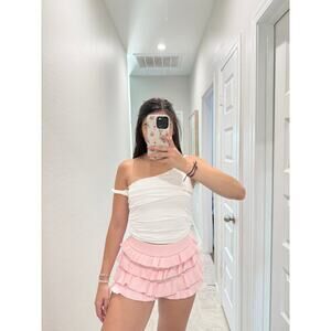 Amazon Pink Ruffle Shorts - Size Medium